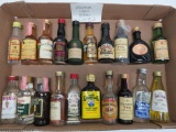 21 miniature collector liquor bottles, vintage