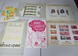 Vintage Mid Century Modern ad campaign sheets and artwork