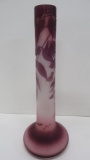 French Galle vase, lovely purple color,13 1/2