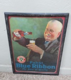 Pabst Blue Ribbon framed Advertising