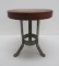 Metal and wood top milk stool, 11
