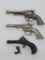 Three vintage small cap guns, Pet,Daisy and cast iron