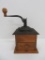 Wooden lap coffee grinder, 6