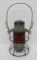Adlake Kero railroad lantern, C & W I, red globe, 9 1/2