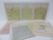 7 Walworth County plat maps, 1921, one matted and single sheets, 14 1/2