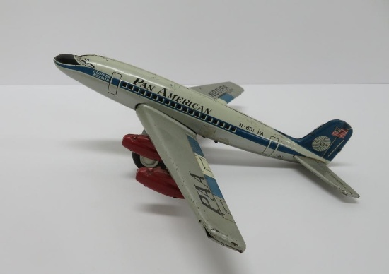 Pan America tin litho airplane, 11"