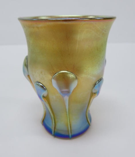 Tiffany cabinet vase, marked LCT U3835, 3 1/4"