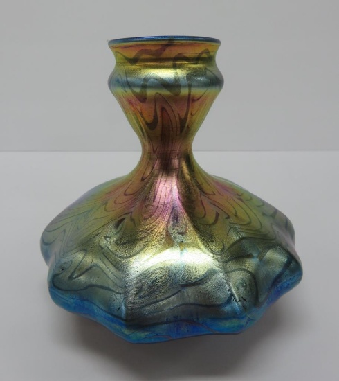Lovely Tiffany vase, 5", marked LCT E530
