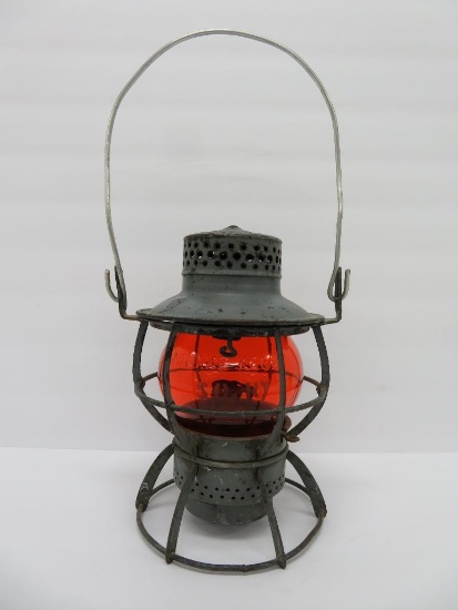 Dressel Southern Railway Railroad lantern, frame marked Pacific, orange shade