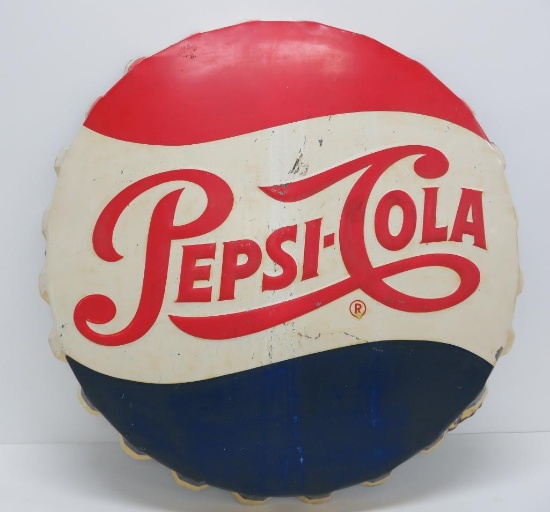 Large 30" Pepsi Cola bottle cap sign