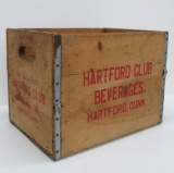 Hartford Club Beverage Co wooden box, 7-60, 12
