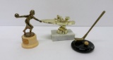 Three interesting vintage trophies, boating, bowling and golf, 4