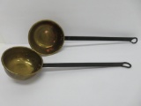 Two brass ladles, 18