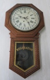 OF Adams Co Regulator Clock, press carved, 32