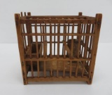 Wooden birdcage, diminutive, 5
