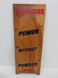 Wooden Crosman BB gun display board, 29