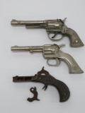 Three vintage small cap guns, Pet,Daisy and cast iron