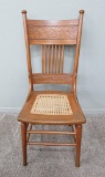 Pressback chair, cane seat