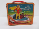 1976 Krofft Supershow Wonderbug and Electra Woman & Dyna Girl, metal lunch box and thermos, Aladdin