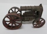 Cast iron tractor toy, 6