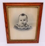 Early portrait of child, early photo process, framed, 20
