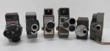 Six vintage movie cameras