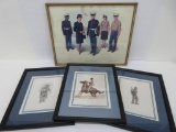 Four Military prints