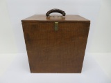 Wooden padded box, pine with handle, 15