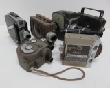 Six vintage 8 mm and 16 mmcameras