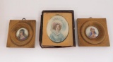 Three lovely porcelain miniature portraits