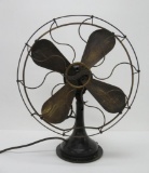 Westinghouse brass bladed fan, 17