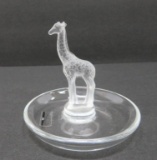 Lalique dresser dish, giraffe, 4