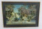 Maxfield Parrish Lute Players print in original frame, The House of Arts NY, 20 1/2