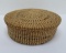 Round covered Palmetto basket, 10 1/2