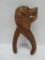 Wooden carved Dog nutcracker with glass eyes, 7