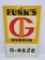 Funk's Hybrid corn metal advertising sign, 16