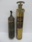 Two vintage brass fire extinguishers, Quick Aid and Pyrene, 14