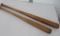 Two vintage wooden baseball bats, Mickey Mantle and Indiana Bat Co #195