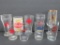 Nine vintage beer glasses, 4