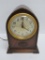 Warren Telechron Co electric clock, cathedral shape, working, 11 1/2