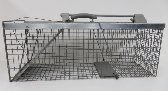 Large Havahart metal live trap, 32" long and 10" wide, 12" tall