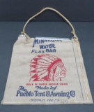 Minnesota Water Flax Bag, Native American image, Pueblo Tent and Awning, 12
