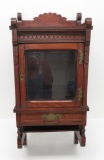 Single door ornate wall hanging cabinet, 31