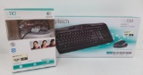 Still in boxes Logitech 320 wireless keyboard and mouse with C110 Webcam