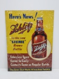 Schlitz cardboard advertising sign, Steinie, 24