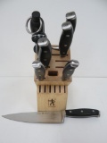JA Henckels International knives with block, 7 knives and sharpener