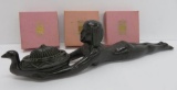 Art Deco Egyptian Revival incense burner with liquid incense, 13