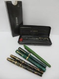 6 Parker and Sheaffer fountain pens