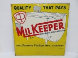 Milkeeper metal advertising sign, 18