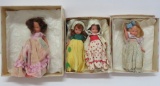 Four Nancy Ann Storybook dolls, bisque, three doll boxes, 5 1/2